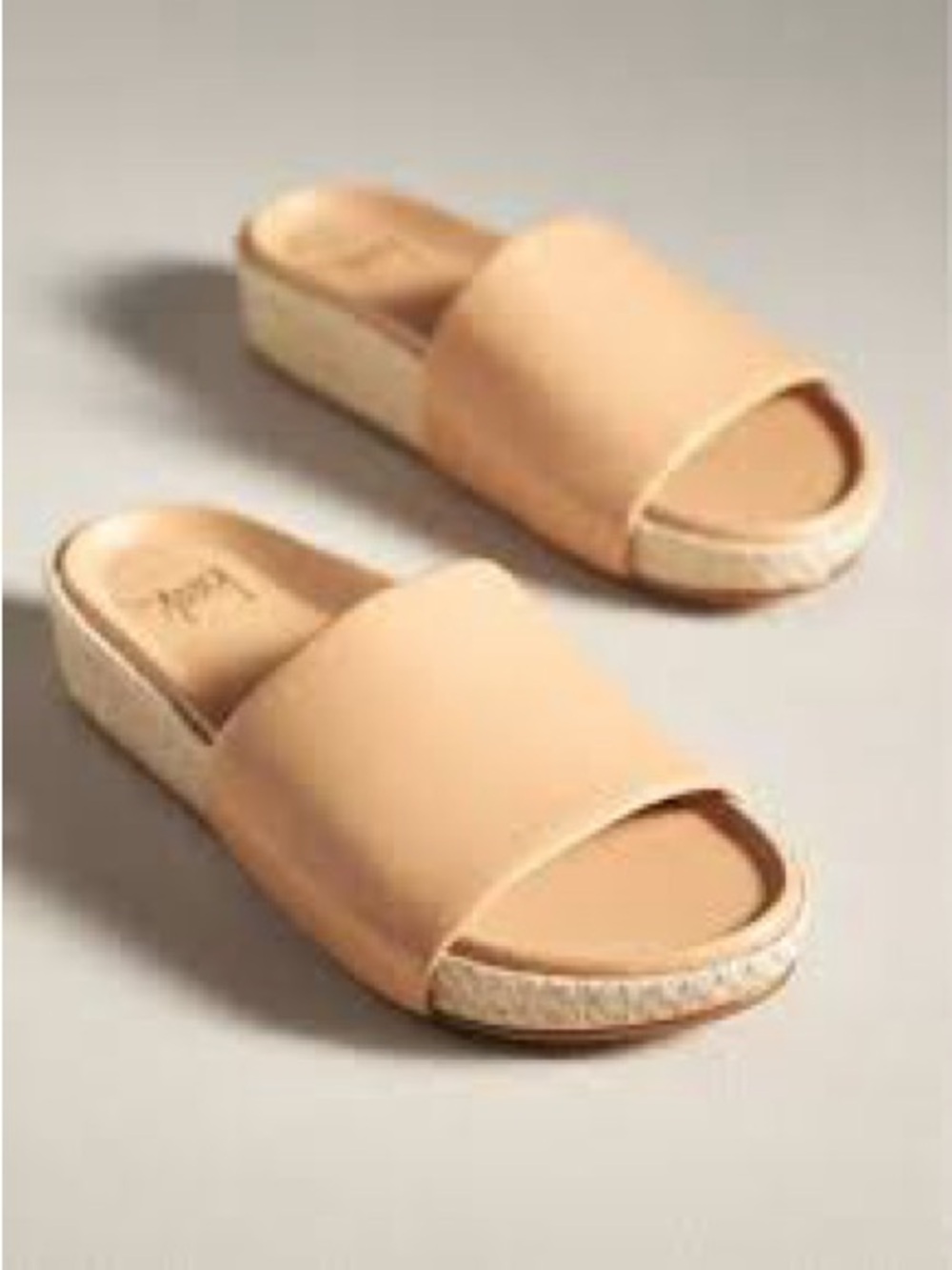 Beek Pelican Leather Sandals with Platform Espadrille Sole